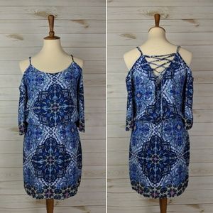 Bisou Bisou Off Shoulder Paisley Dress